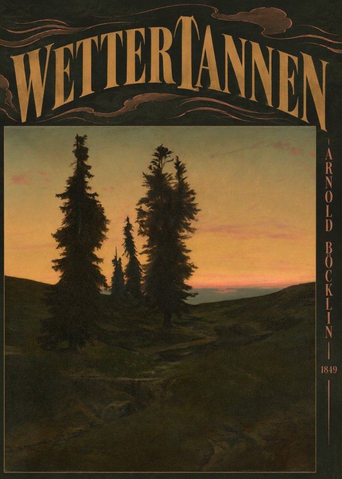Arnold Böcklin Wettertannen No6 - Plakat