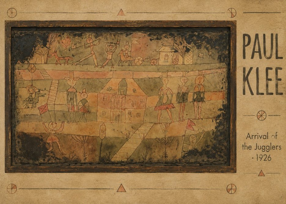 Paul Klee Arrival of the Jugglers No5 - Plakat