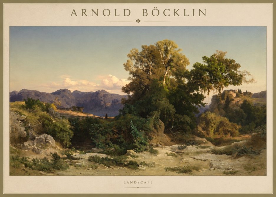Arnold Böcklin Im Albanergebirge No5 - Plakat