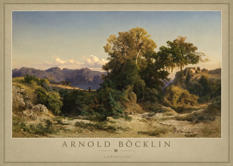 Arnold Böcklin Im Albanergebirge No6 - Plakat