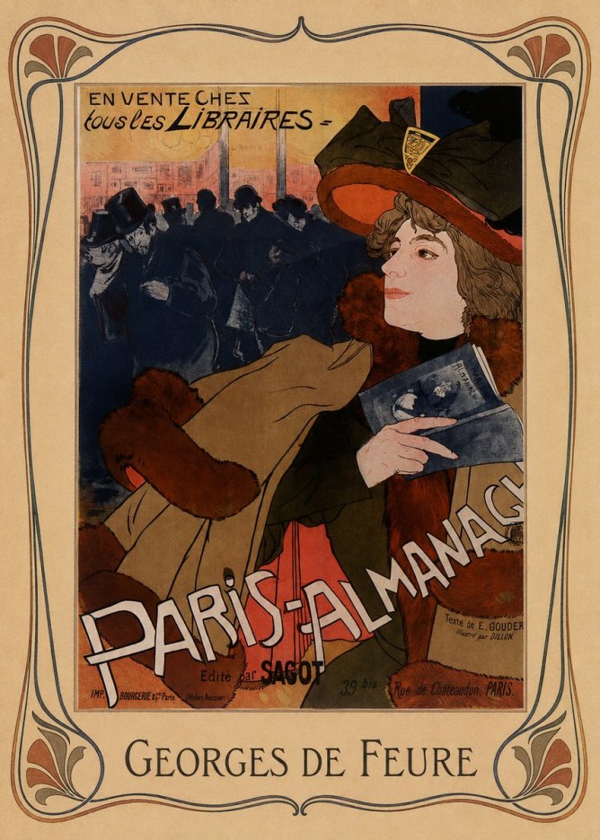 Georges de Feure Paris-almanach IV No1 - Plakat