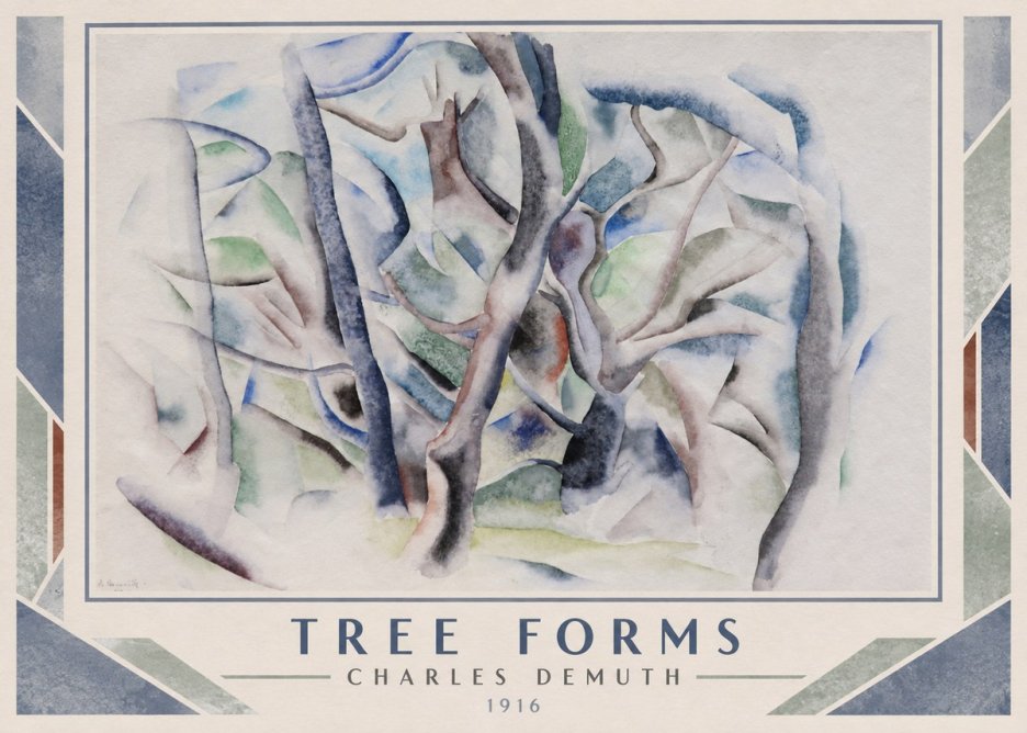 Charles Demuth Tree Forms No1 - Plakat