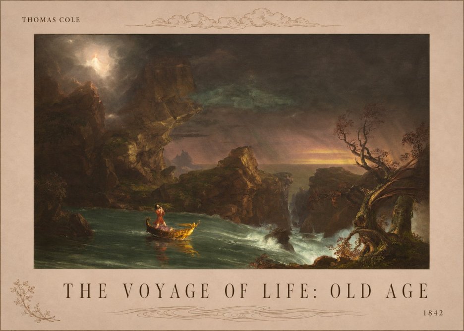 Thomas Cole The Voyage of Life: Old Age V No4 - Plakat
