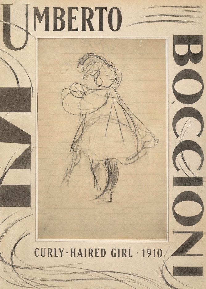 Umberto Boccioni Curly-haired Girl No5 - Plakat