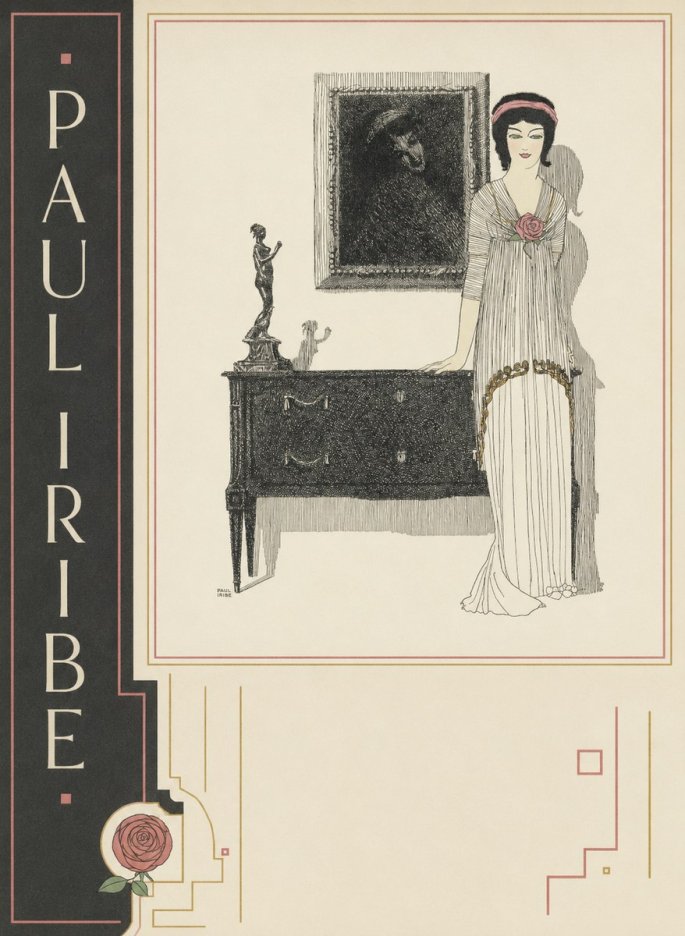 Paul Iribe Elegant Figure in Art Deco Interior No2 - Plakat