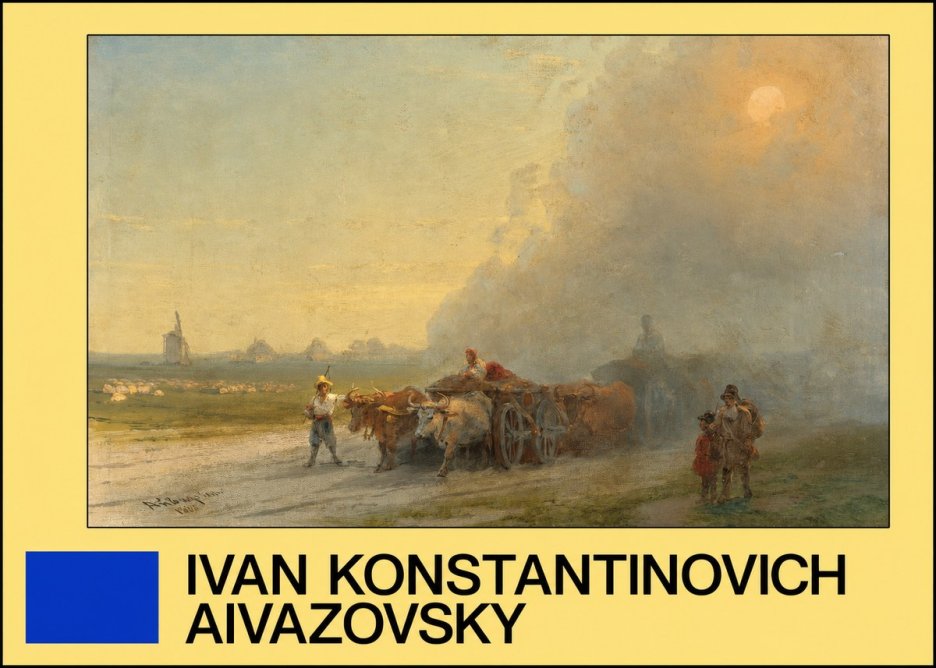 Ivan Konstantinovich Aivazovsky Landscape with Oxen No4 - Plakat