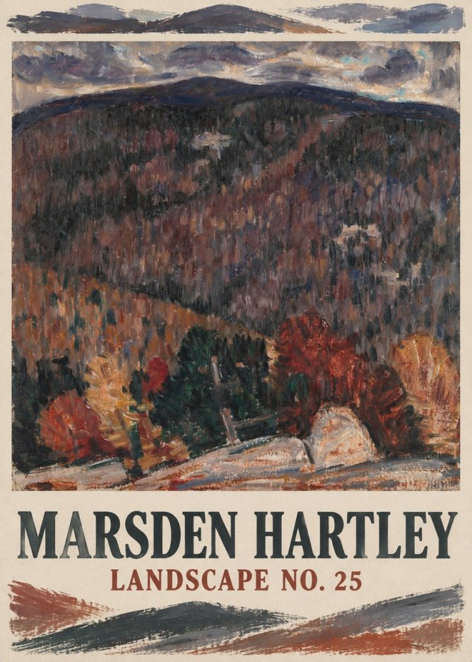 Marsden Hartley Landscape No. 25 No1 - Plakat
