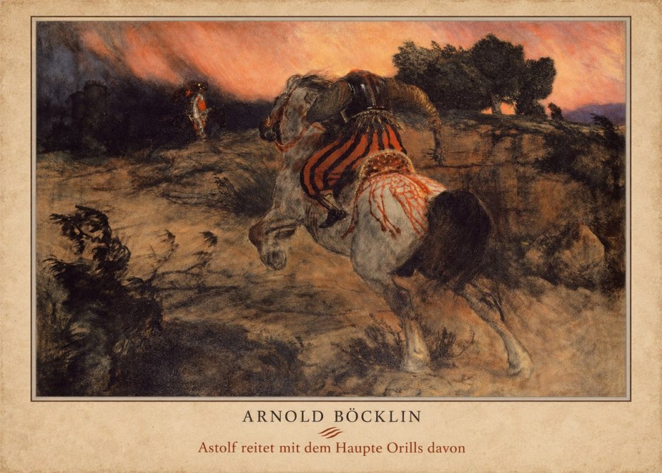 Arnold Böcklin Astolf Reitet Mit Dem Haupte Orills Davon No4 - Plakat