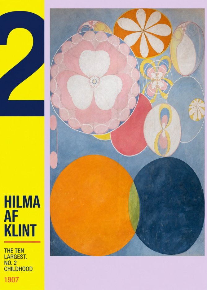 Hilma af Klint The Ten Largest, No. 2, Childhood No4 - Plakat