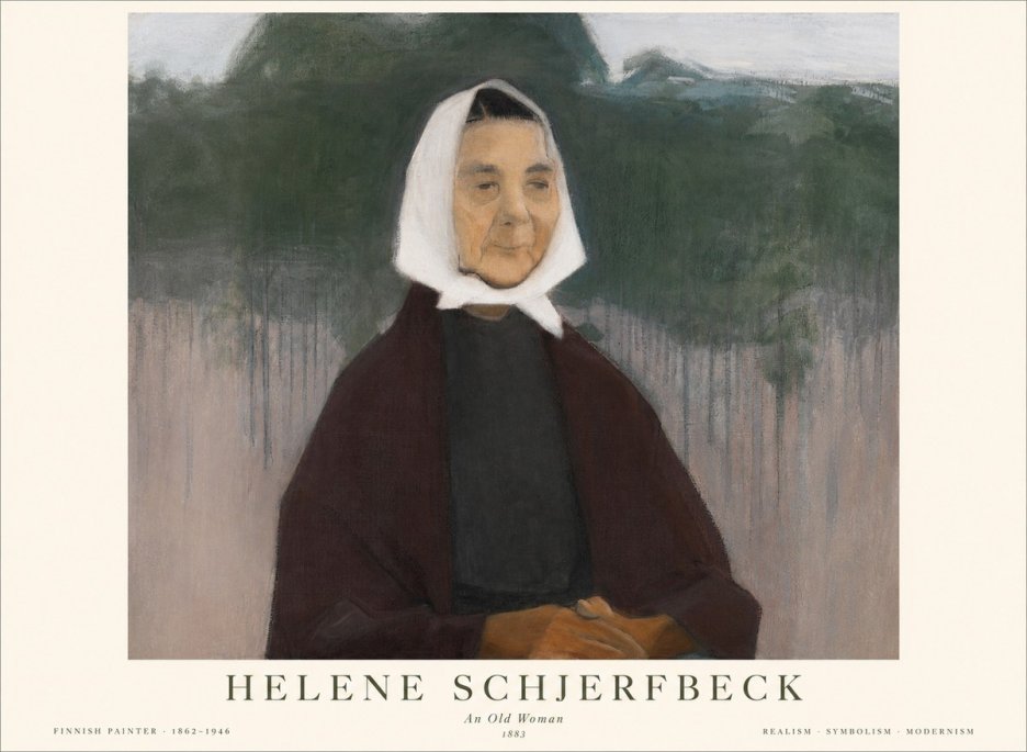 Helene Schjerfbeck An Old Woman No1 - Plakat