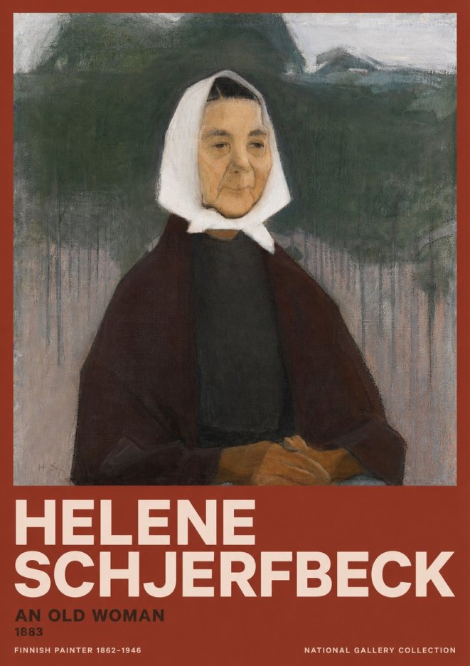Helene Schjerfbeck An Old Woman No2 - Plakat
