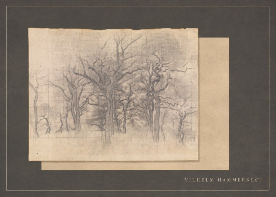 Vilhelm Hammershøi Oak Trees No5 - Plakat