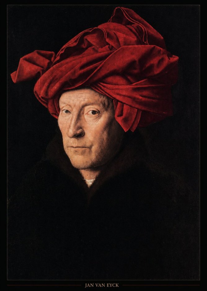 Jan van Eyck Portrait of a Man in a Turban No4 - Plakat