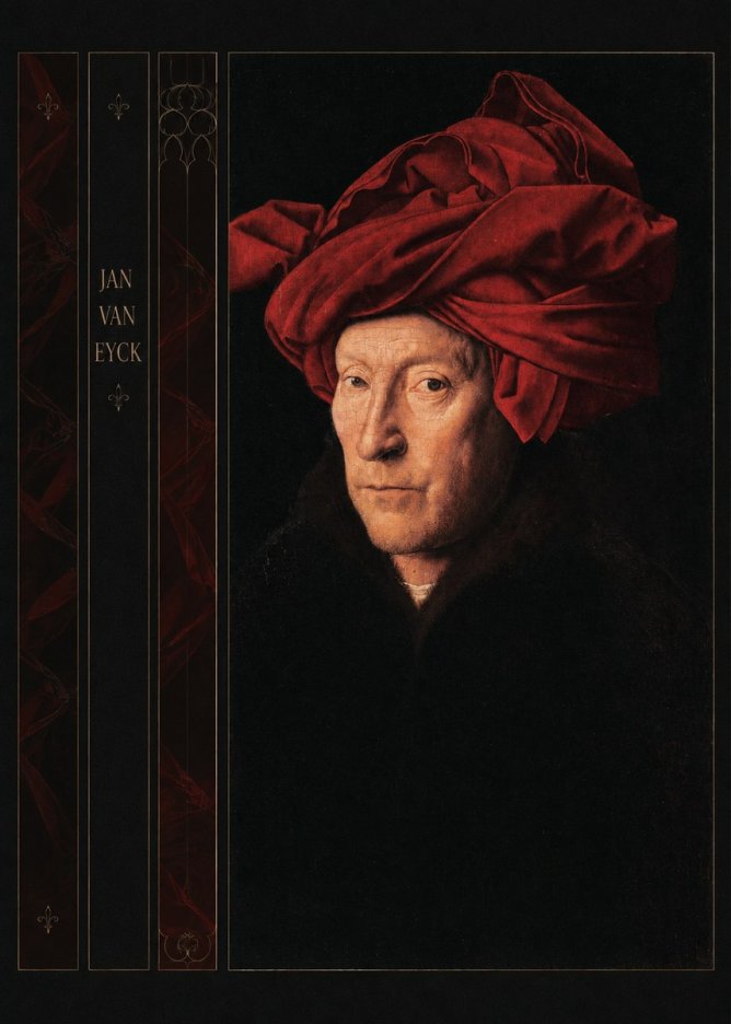 Jan van Eyck Portrait of a Man in a Turban No5 - Plakat