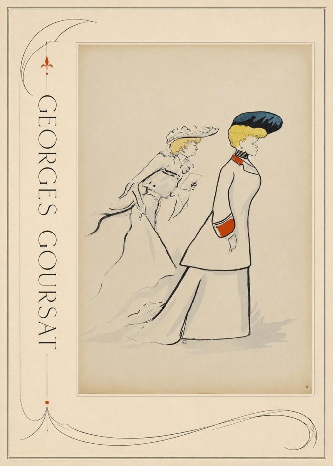 Georges Goursat Elegant Promenade No2 - Plakat