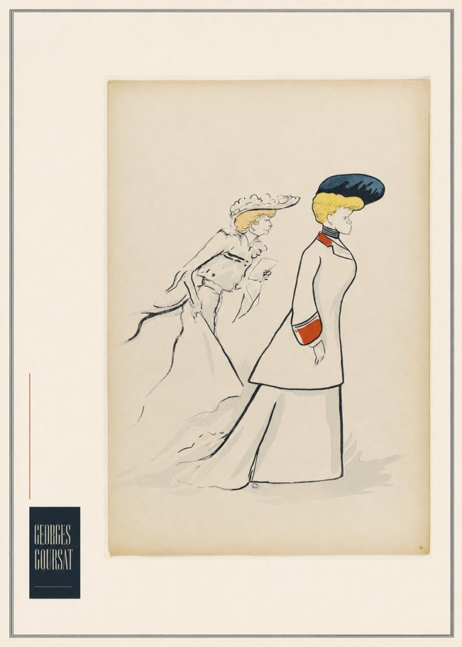Georges Goursat Elegant Promenade No5 - Plakat