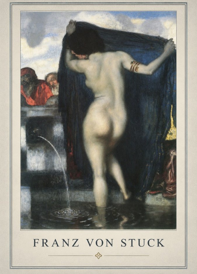 Franz von Stuck Susanna and the Elders No2 - Plakat