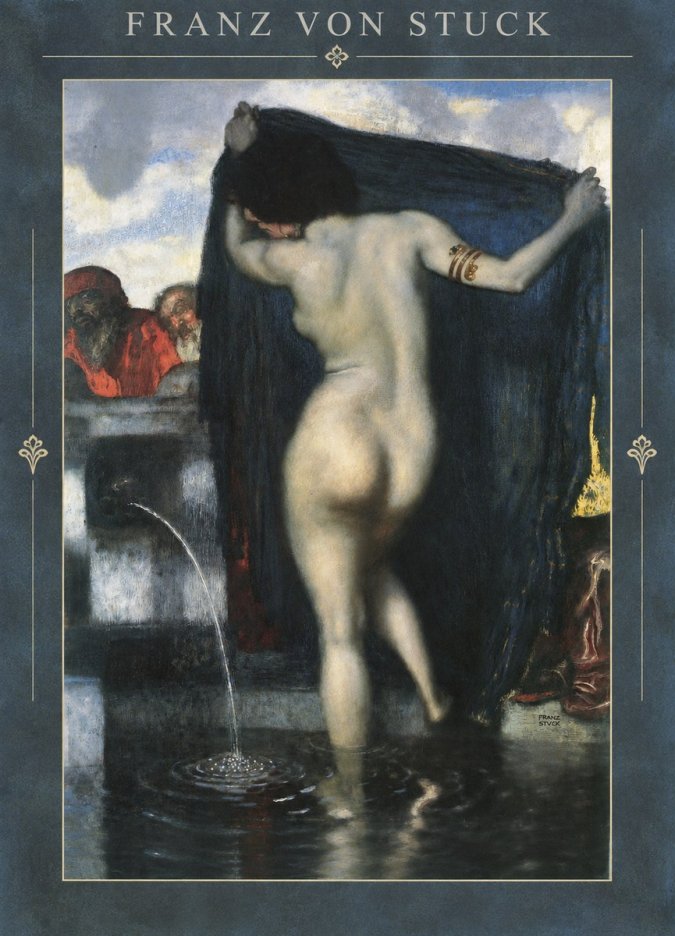 Franz von Stuck Susanna and the Elders No3 - Plakat