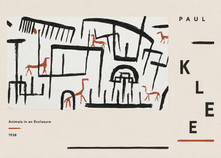 Paul Klee Animals in an Enclosure No6 - Plakat