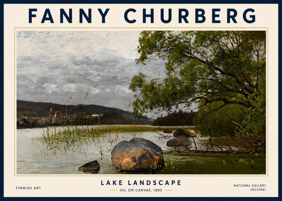 Fanny Churberg Lake Landscape No3 - Plakat