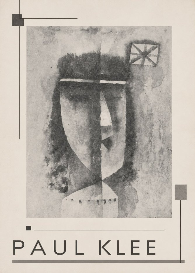 Paul Klee Head of a Man No3 - Plakat