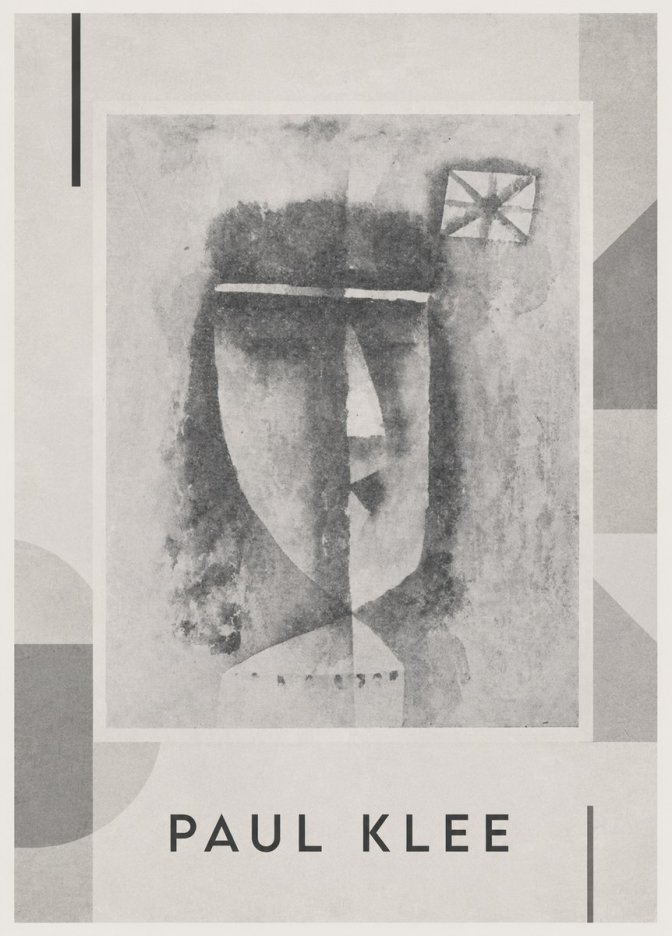 Paul Klee Head of a Man No4 - Plakat