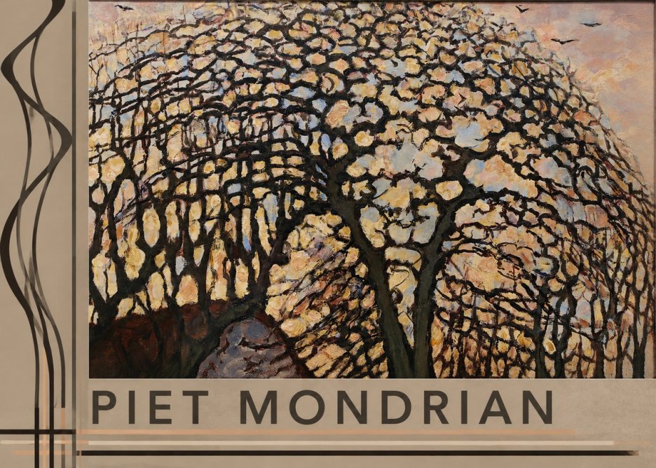 Piet Mondrian Avond (Evening); the Red Tree No2 - Plakat