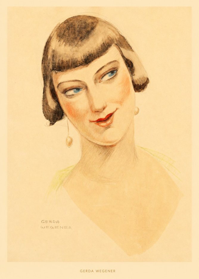 Gerda Wegener Portrait of a Lady No6 - Plakat