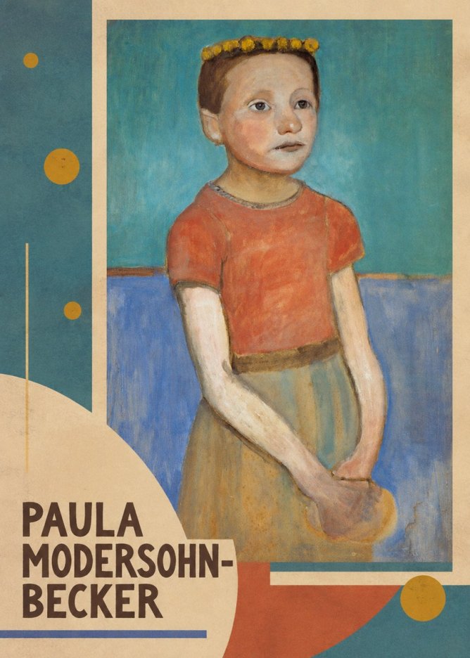 Paula Modersohn-Becker Girl with Crown No3 - Plakat