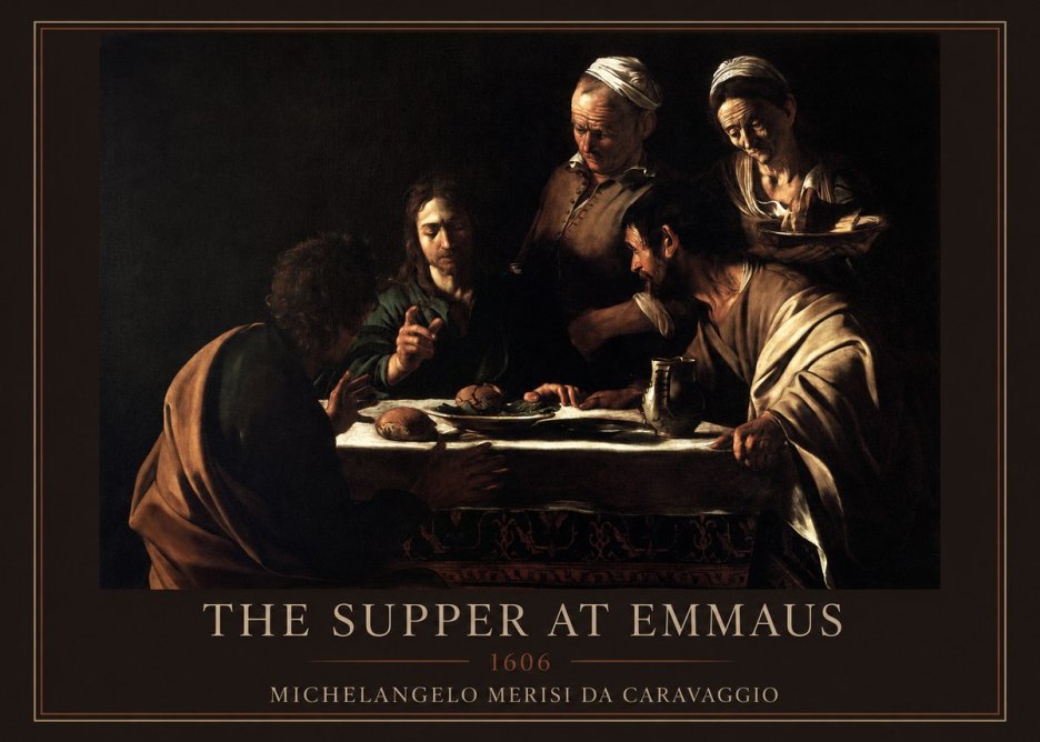 Michelangelo Merisi da Caravaggio The Supper at Emmaus II No1 - Plakat
