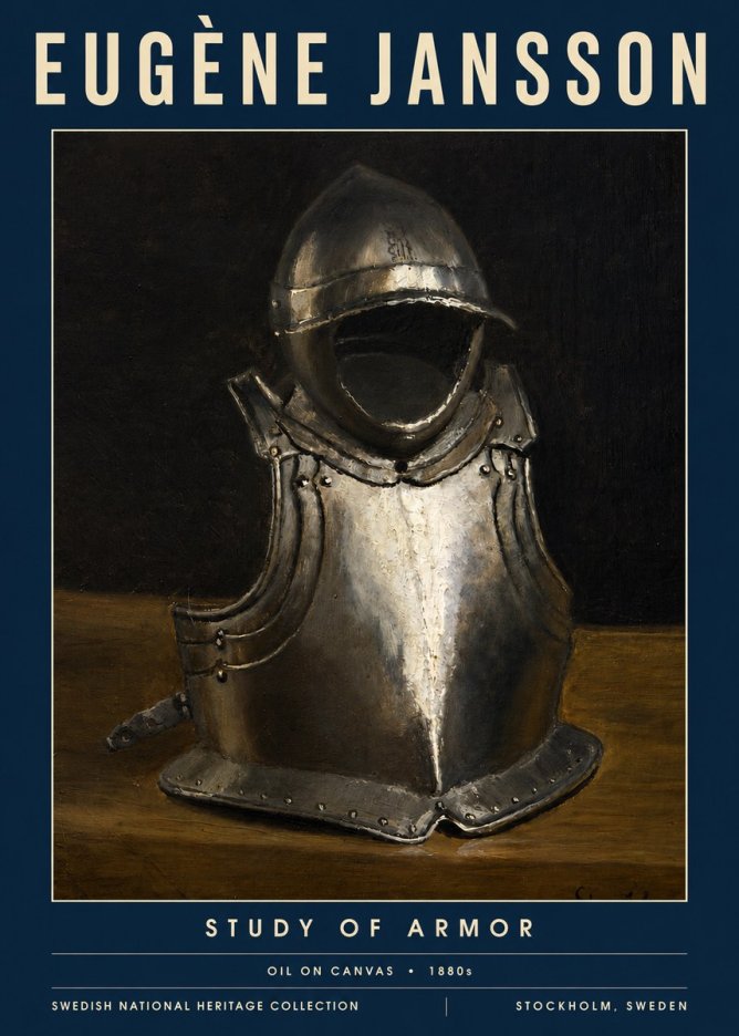Eugène Jansson Study of Armor No3 - Plakat