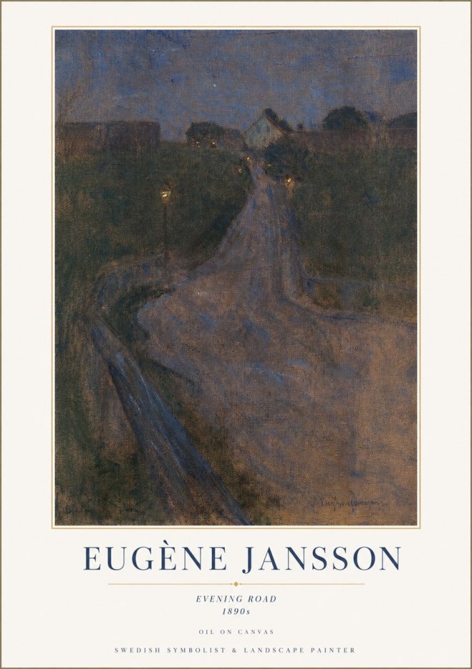 Eugène Jansson Evening Road No1 - Plakat