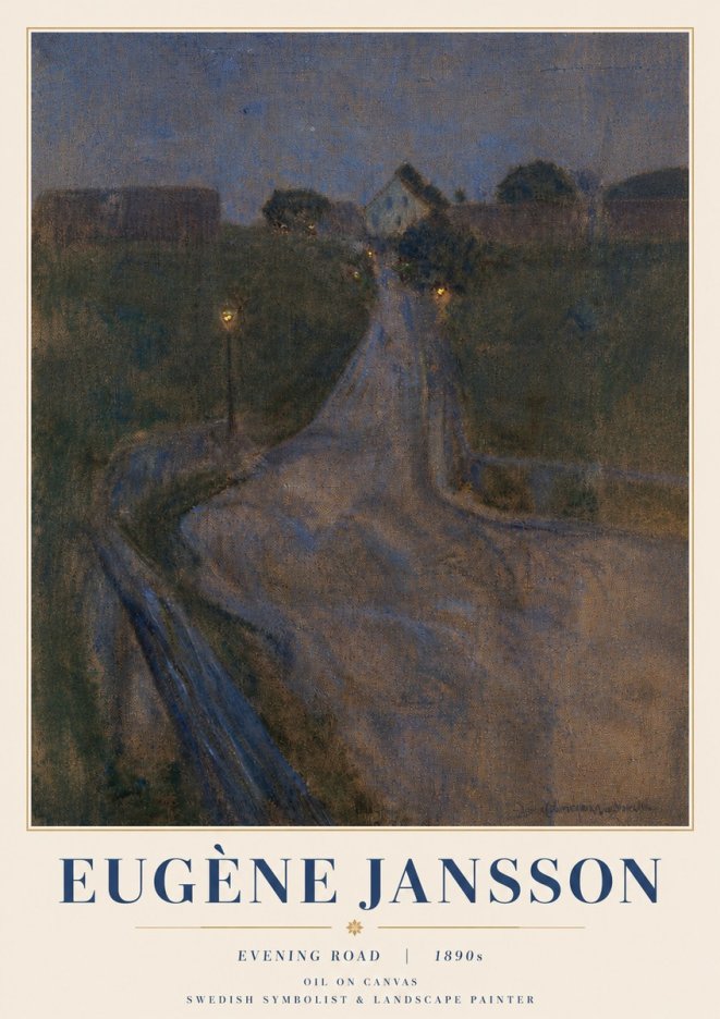 Eugène Jansson Evening Road No4 - Plakat