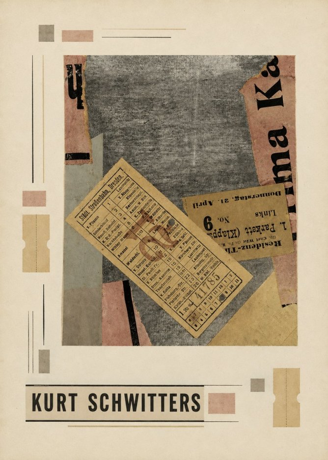 Kurt Schwitters Merz Collage No3 - Plakat