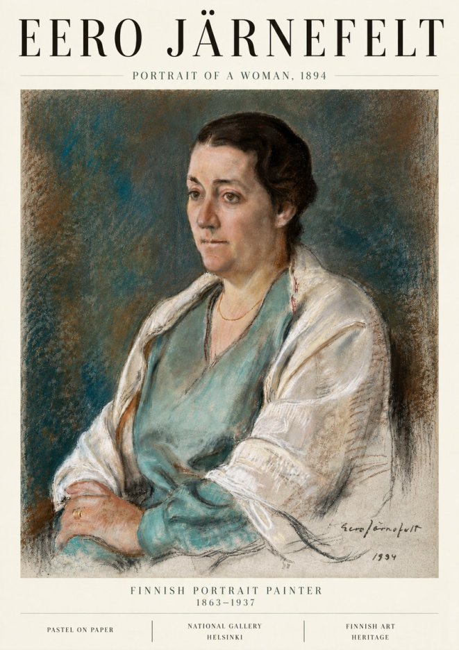 Eero Järnefelt Portrait of a Woman, 1894 No6 - Plakat