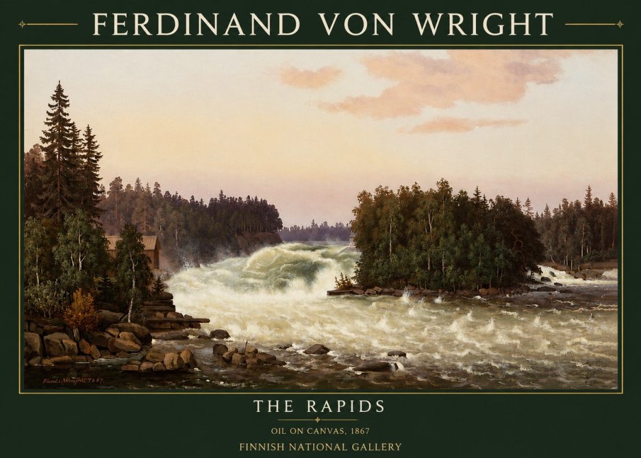 Ferdinand von Wright The Rapids No3 - Plakat