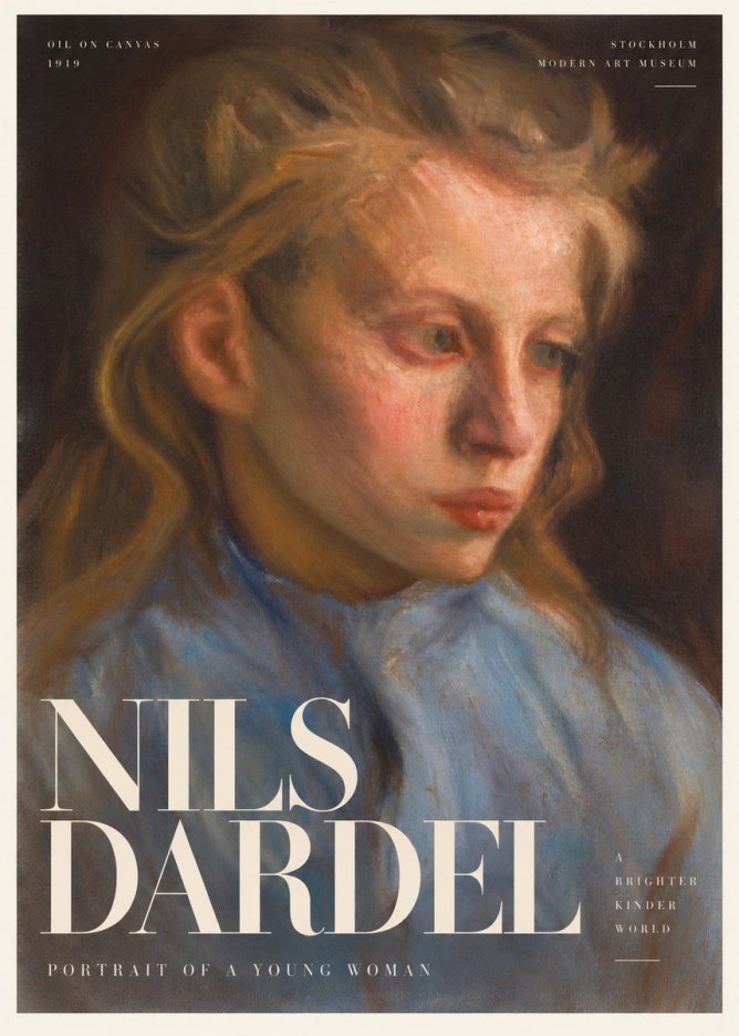 Nils Dardel Portrait of a Young Woman No6 - Plakat