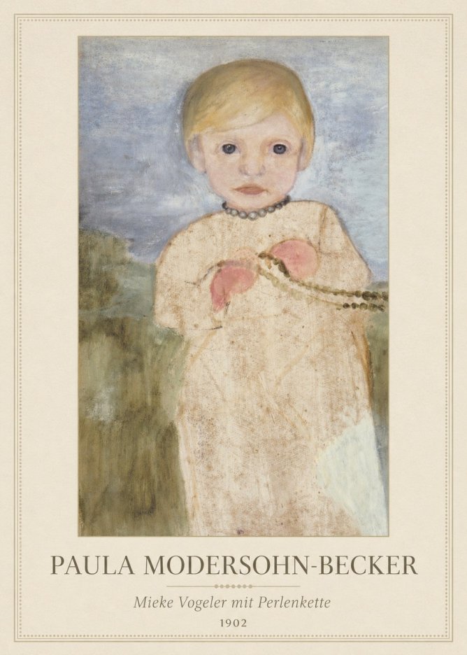 Paula Modersohn-Becker Mieke Vogeler Mit Perlenkette No1 - Plakat
