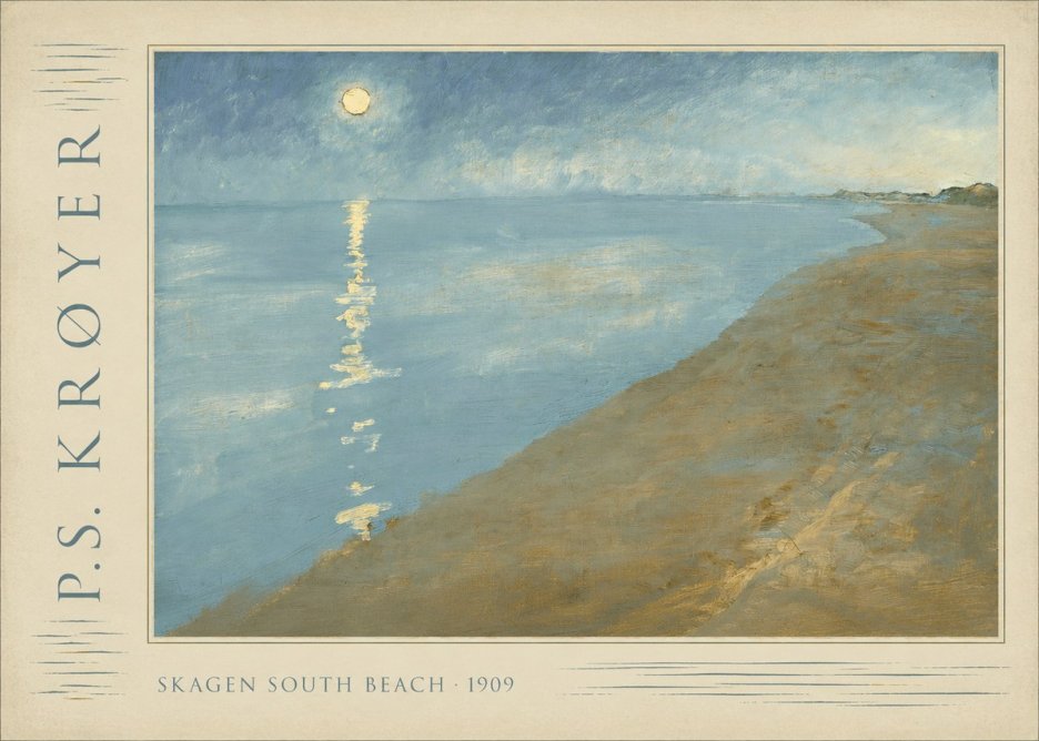 P.S. Krøyer Skagen South Beach · 1909 No2 - Plakat