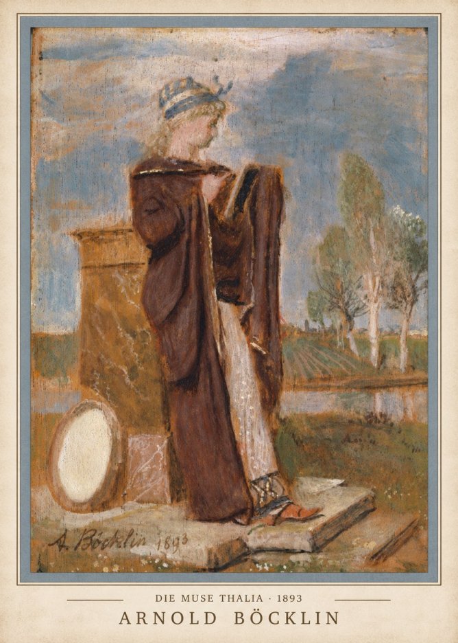 Arnold Böcklin Die Muse Thalia II No4 - Plakat