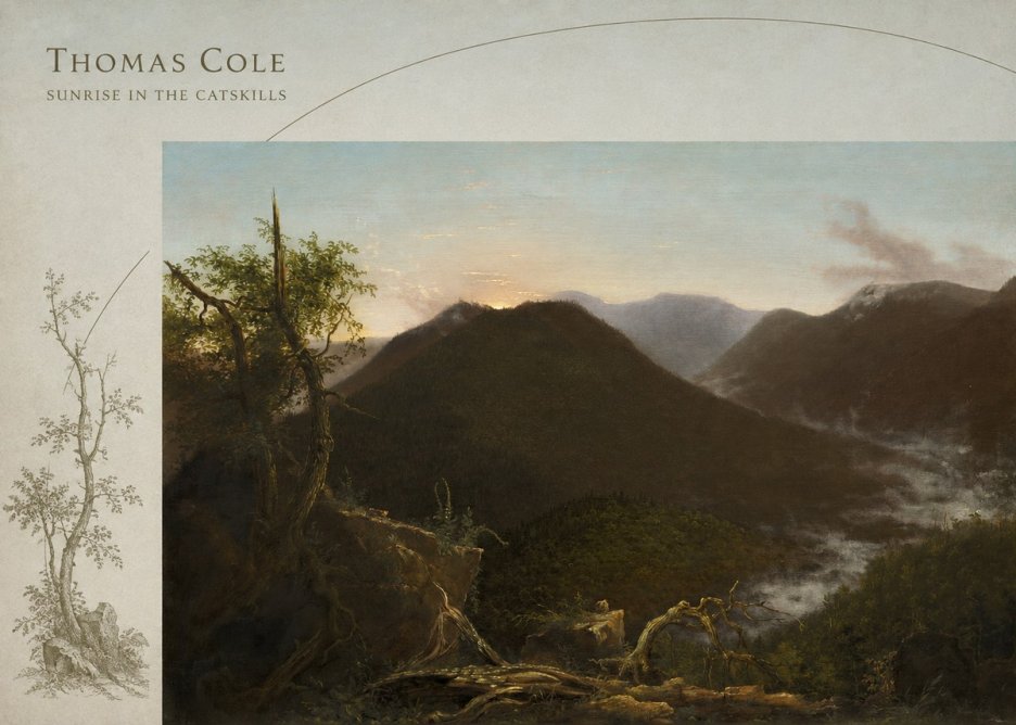 Thomas Cole Sunrise in the Catskills II No4 - Plakat