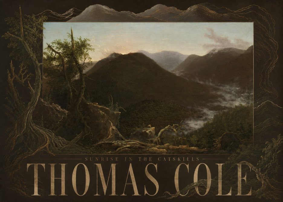 Thomas Cole Sunrise in the Catskills II No5 - Plakat