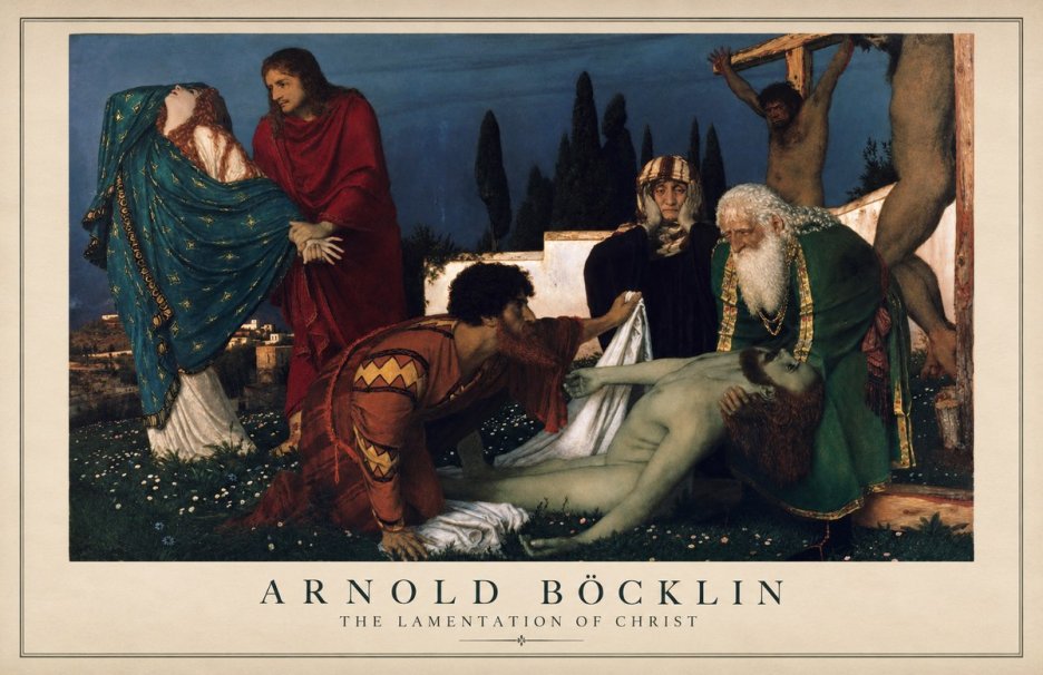 Arnold Böcklin The Lamentation of Christ No1 - Plakat
