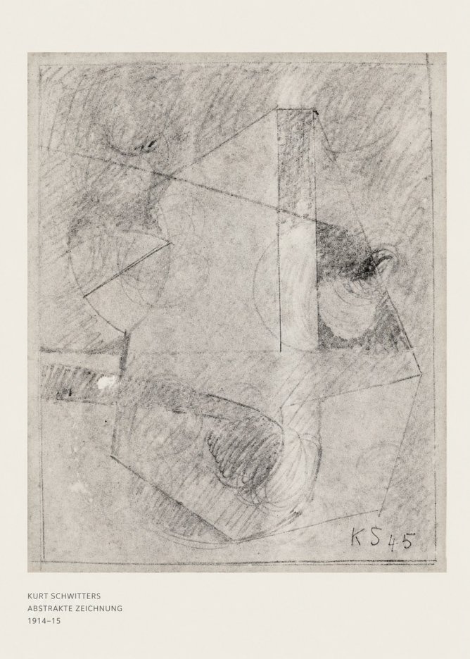 Kurt Schwitters Abstrakte Zeichnung No6 - Plakat