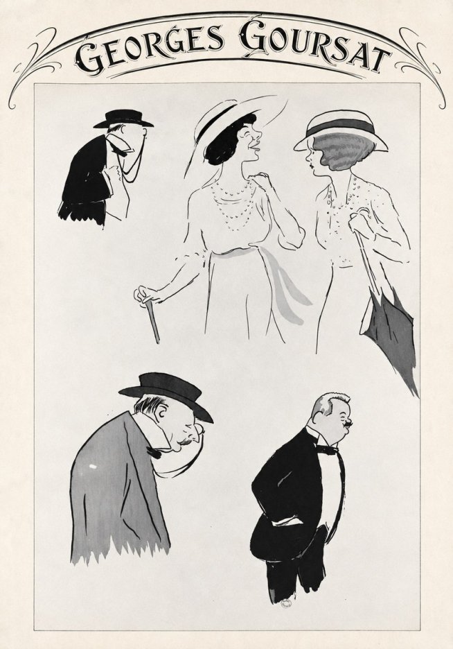 Georges Goursat Character Studies No4 - Plakat