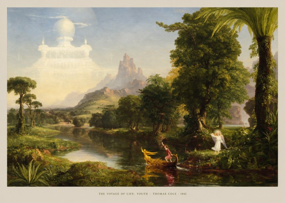 Thomas Cole The Voyage of Life: Youth V No6 - Plakat