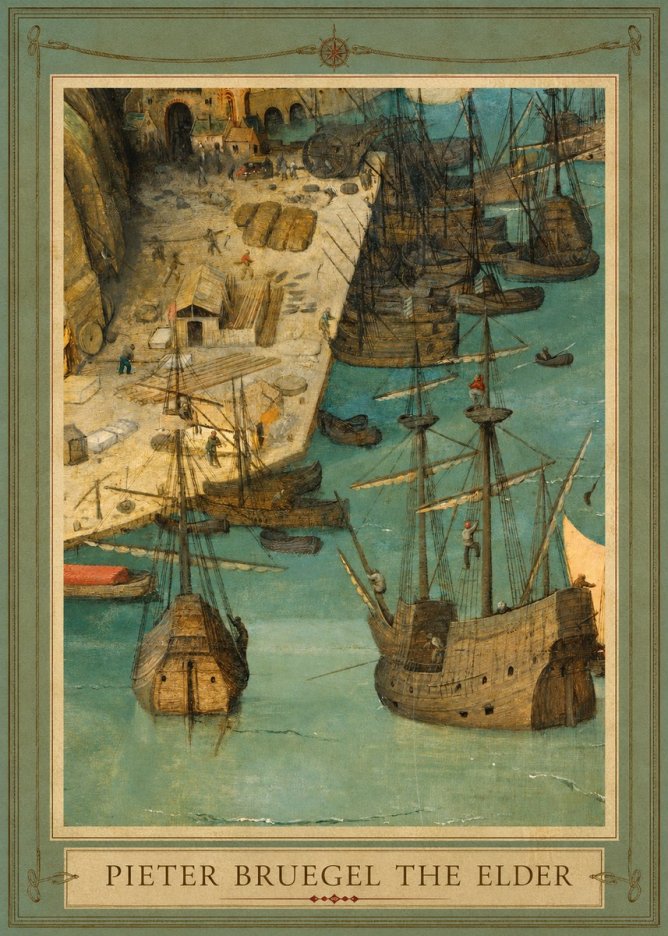 Pieter Bruegel A Port Scene No1 - Plakat