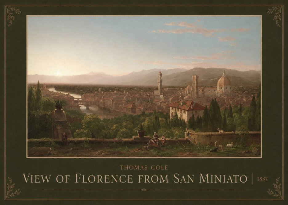 Thomas Cole View of Florence from San Miniato No3 - Plakat