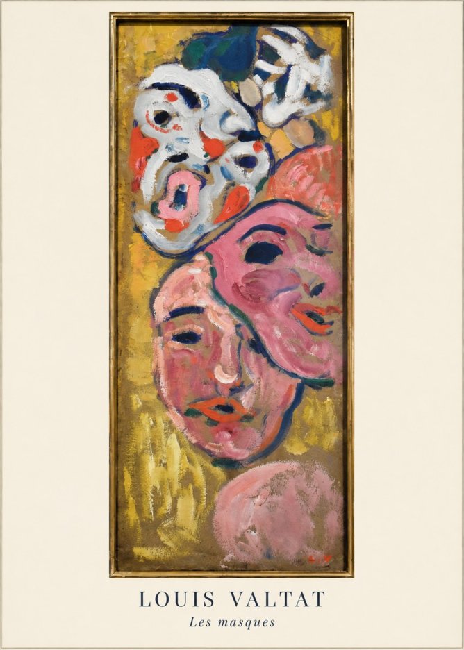 Louis Valtat Les Masques No4 - Plakat