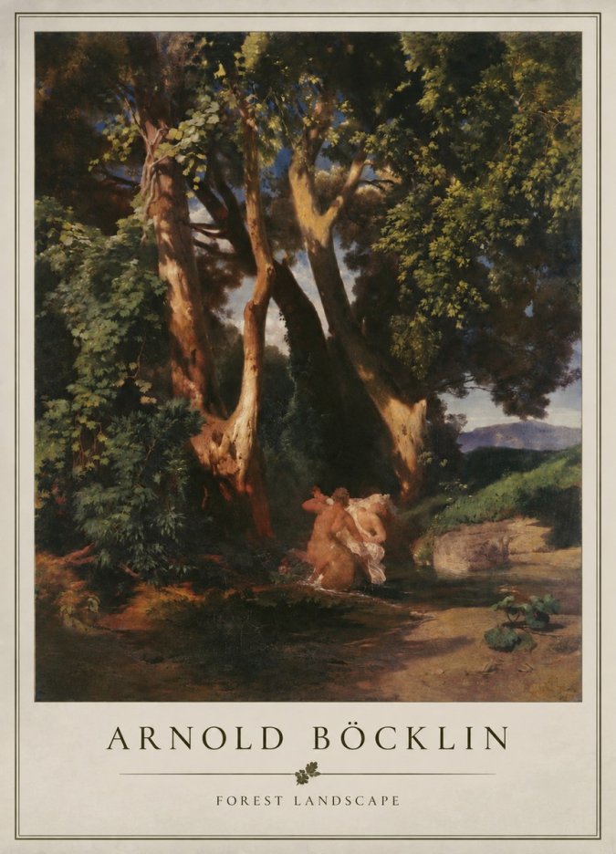 Arnold Böcklin Forest Landscape No4 - Plakat